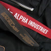 ISAMUKATAYAMA BACKLASH イサムカタヤマバックラッシュ 22AW TA0335-9001 × ALPHA INDUSTRIES アルファインダストリーズ フライト ジャケット ナイロン ファー 裏ボア ブラック系 L【美品】【中古】