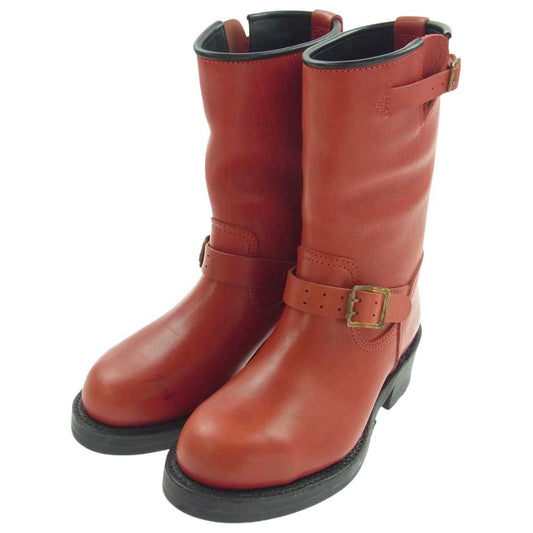 MADE IN GM JAPAN メイドインジーエムジャパン WOLFS HEAD ウルフズ ヘッド レザー エンジニア ブーツ レッド系 8.5【中古】