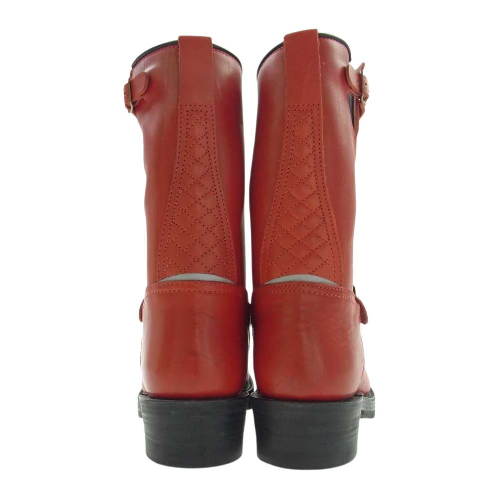 MADE IN GM JAPAN メイドインジーエムジャパン WOLFS HEAD ウルフズ ヘッド レザー エンジニア ブーツ レッド系 8.5【中古】