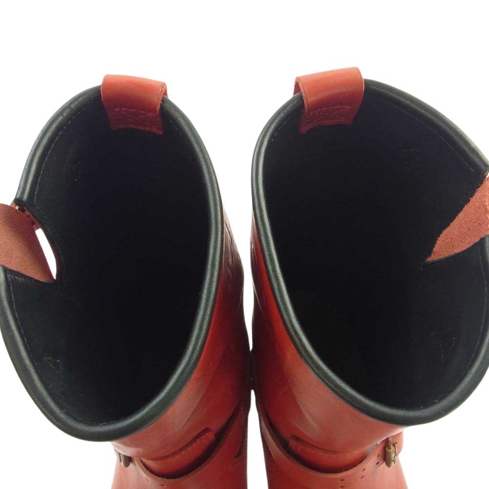 MADE IN GM JAPAN メイドインジーエムジャパン WOLFS HEAD ウルフズ ヘッド レザー エンジニア ブーツ レッド系 8.5【中古】