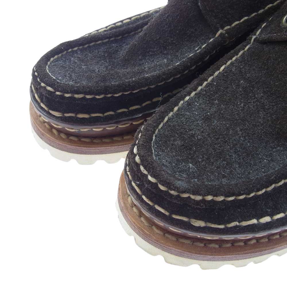 VISVIM ビズビム GRIZZLY BOOTS MID-FOLK グリズリー ミッ ドフォーク インディゴデニム スエード レザー ワーク ブーツ ブラック系 インディゴブルー系 09【中古】