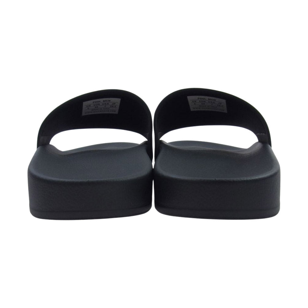 BALENCIAGA バレンシアガ 689031W19G1098 ロゴ プリント ラバー サンダル ブラック系 40【美品】【中古】