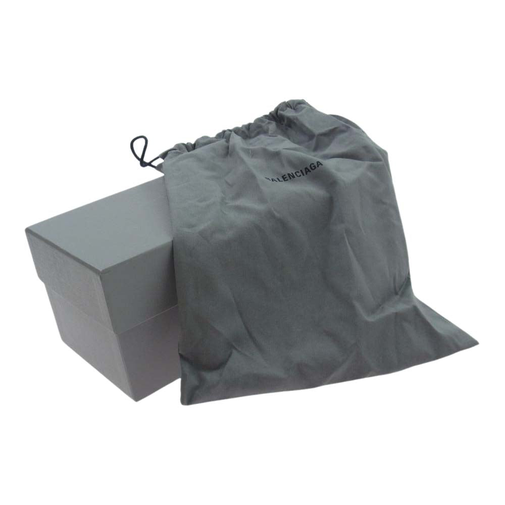 BALENCIAGA バレンシアガ 689031W19G1098 ロゴ プリント ラバー サンダル ブラック系 40【美品】【中古】