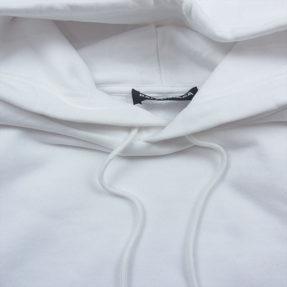BALENCIAGA バレンシアガ 556143TAV379000 バック ロゴ プルオーバー パーカー ホワイト系 XS【極上美品】【中古】