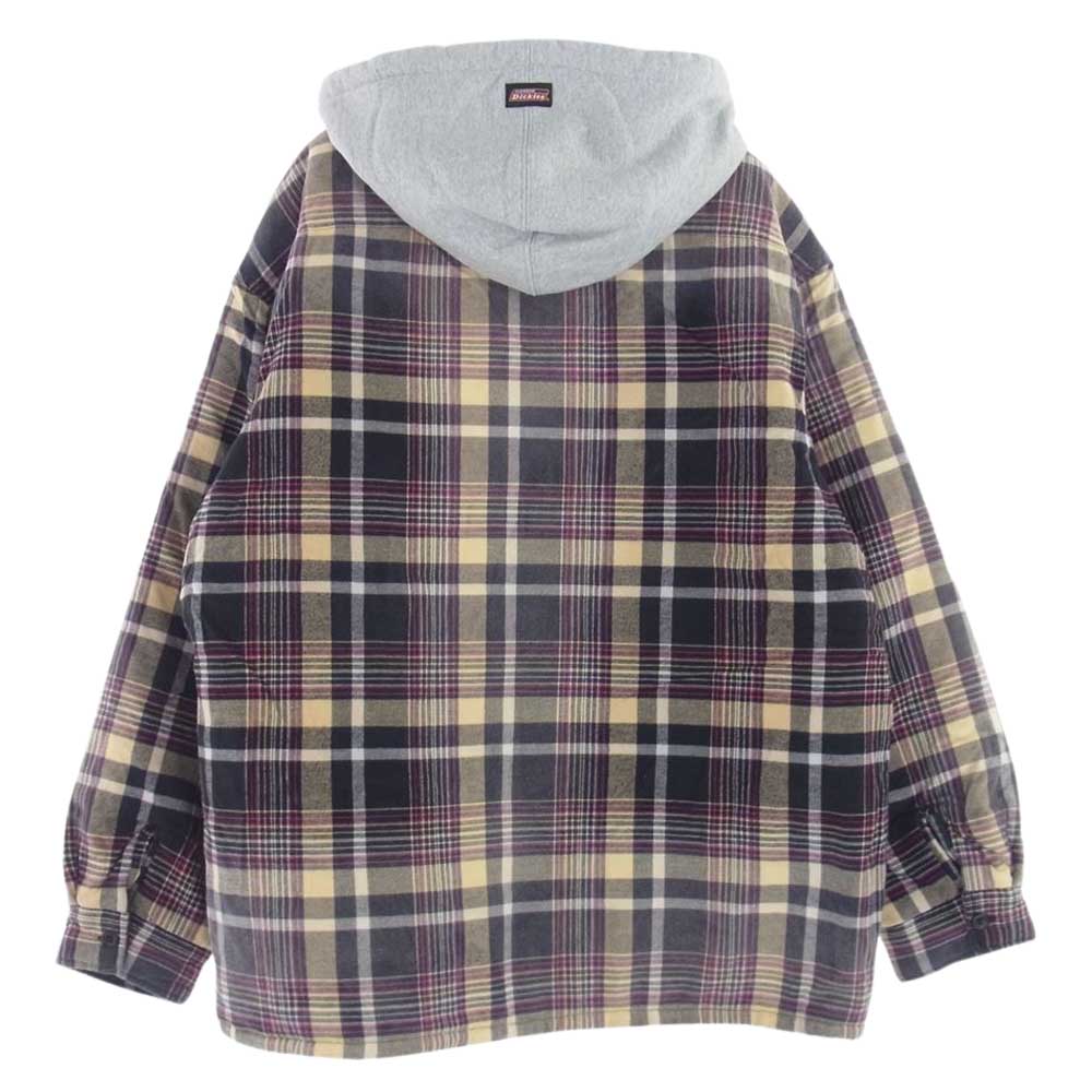 Supreme シュプリーム 23AW × Dickies ディッキーズ Plaid Hooded Zip Up Shirt プレイド フード ジップアップ シャツ パーカー マルチカラー系 L【新古品】【未使用】【中古】