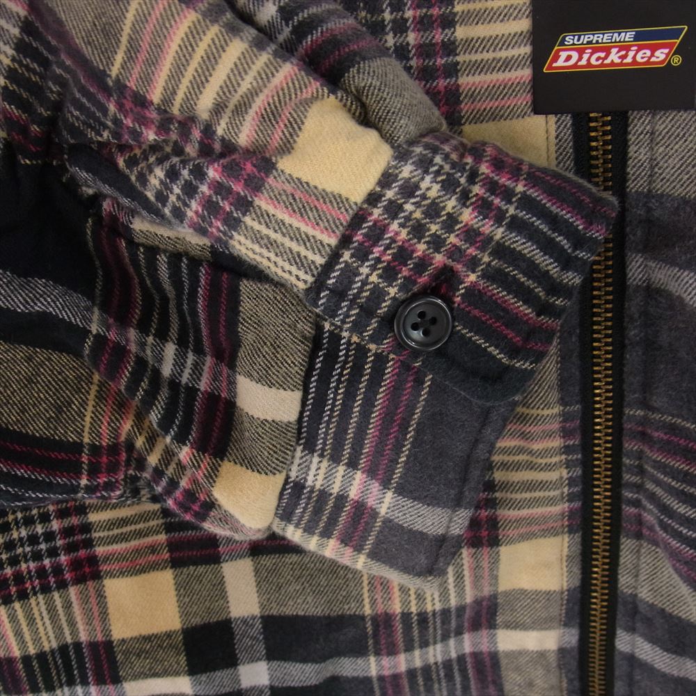 Supreme シュプリーム 23AW × Dickies ディッキーズ Plaid Hooded Zip Up Shirt プレイド フード ジップアップ シャツ パーカー マルチカラー系 L【新古品】【未使用】【中古】