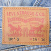 Levi's リーバイス 501S ストレッチ スキニー デニムパンツ ジーンズ ライトブルー系 W29/L30【中古】