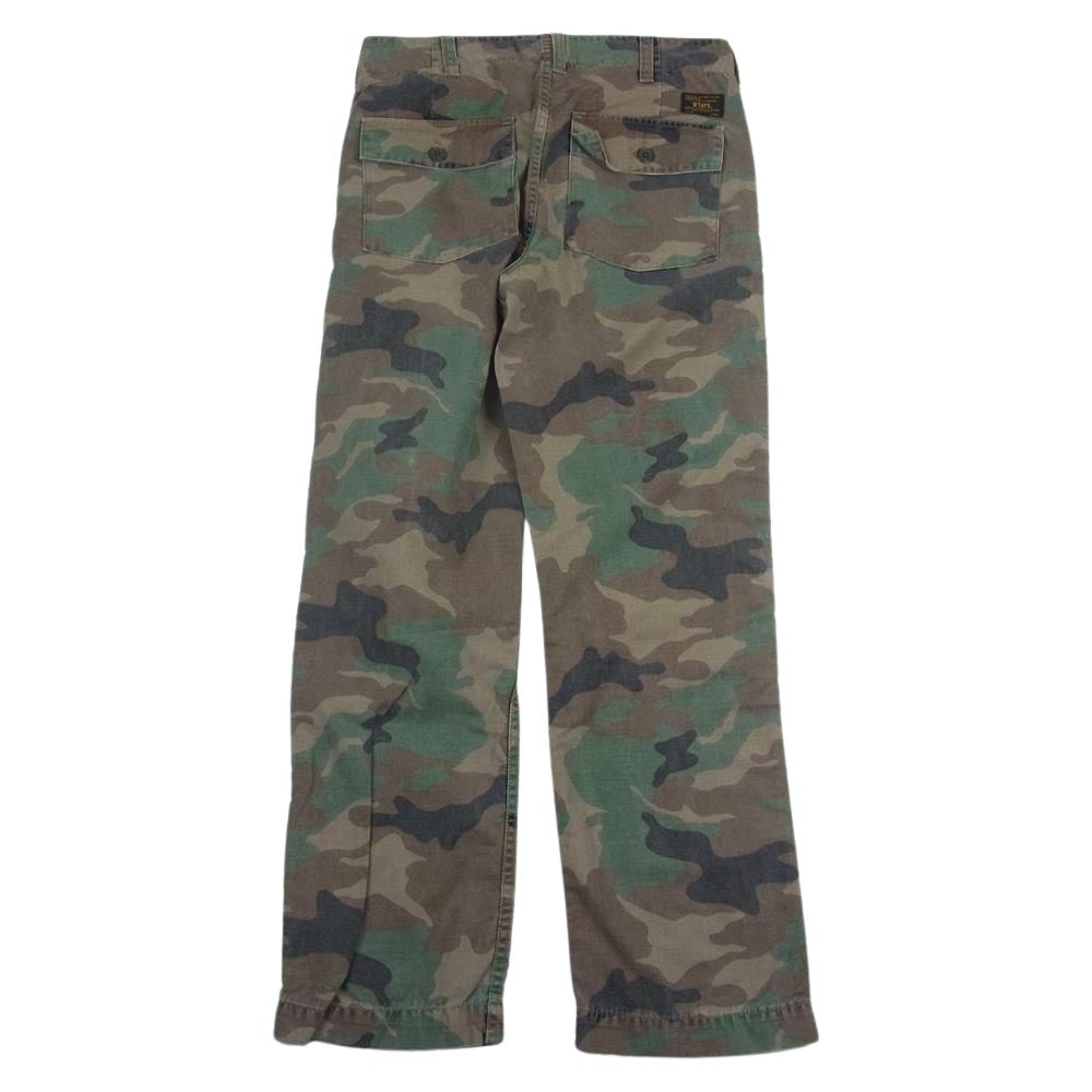 WTAPS ダブルタップス 15SS 151GWDT-PTM18 BUDS 02 TROUSERS トラウザーズ カモフラ 迷彩 パンツ カーキ系 1【中古】