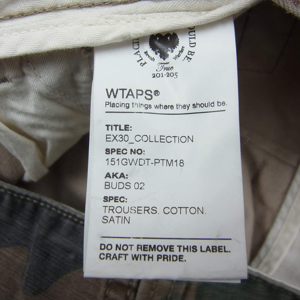 WTAPS ダブルタップス 15SS 151GWDT-PTM18 BUDS 02 TROUSERS トラウザーズ カモフラ 迷彩 パンツ カーキ系 1【中古】
