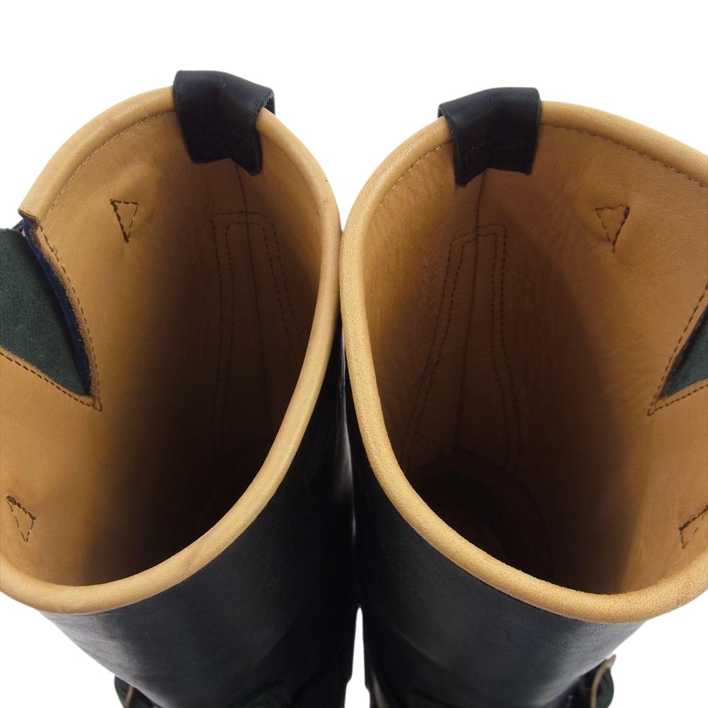 MADE IN GM JAPAN メイドインジーエムジャパン pxixb paint it black ペイント イット ブラック エンジニア ブーツ ブラック×ブルー ブラック系 8.5【中古】
