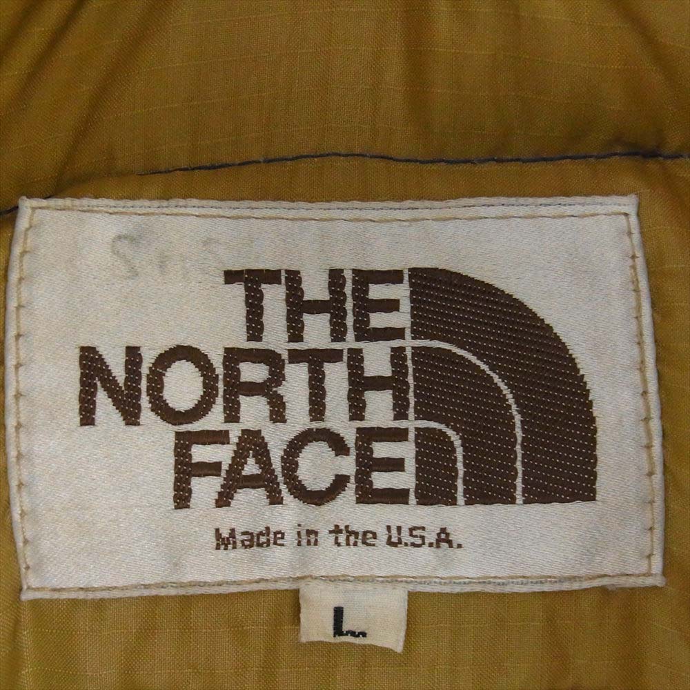 THE NORTH FACE ノースフェイス USA製 80s 茶タグ 着脱可能フード付き フーディ ダウン ジャケット ブルー系 L【中古】