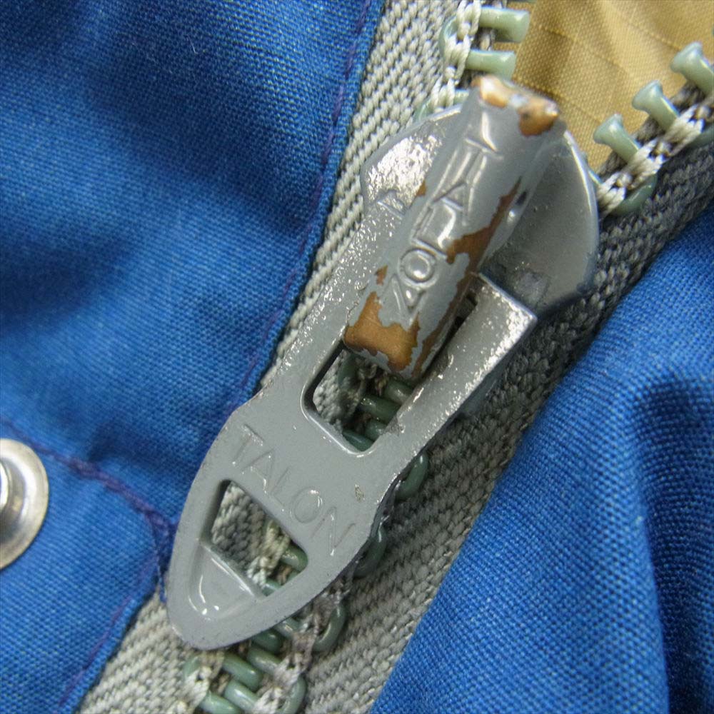 THE NORTH FACE ノースフェイス USA製 80s 茶タグ 着脱可能フード付き フーディ ダウン ジャケット ブルー系 L【中古】