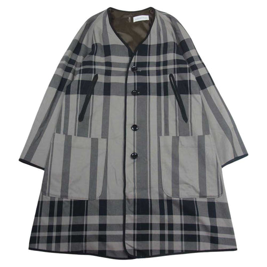 DIET BUTCHER SLIM SKIN ダイエットブッチャースリムスキン 19AW コットン チェック ライナー コート グレージュ系【中古】