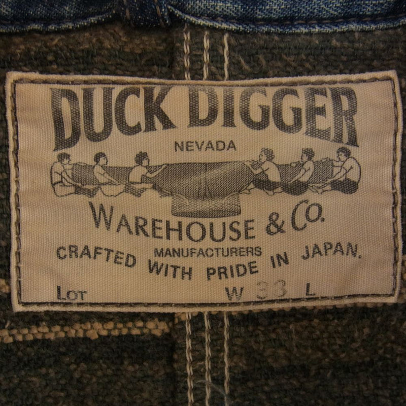 WAREHOUSE ウエアハウス DUCK DIGGER ダックディガー ブランケット付き デニム ジャケット インディゴブルー系 L【中古】