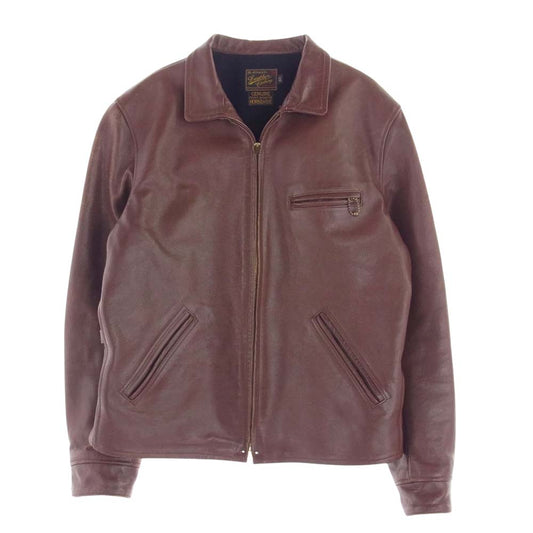 The REAL McCOY'S ザリアルマッコイズ JOE McCOY ジョーマッコイ SPORTS JACKET STEINBECK ホースハイド レザー スポーツ ジャケット ブラウン系 40【中古】