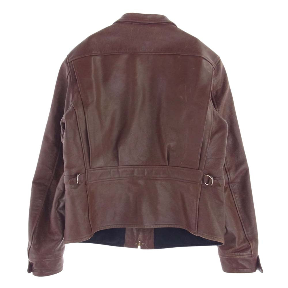 The REAL McCOY'S ザリアルマッコイズ JOE McCOY ジョーマッコイ SPORTS JACKET STEINBECK ホースハイド レザー スポーツ ジャケット ブラウン系 40【中古】