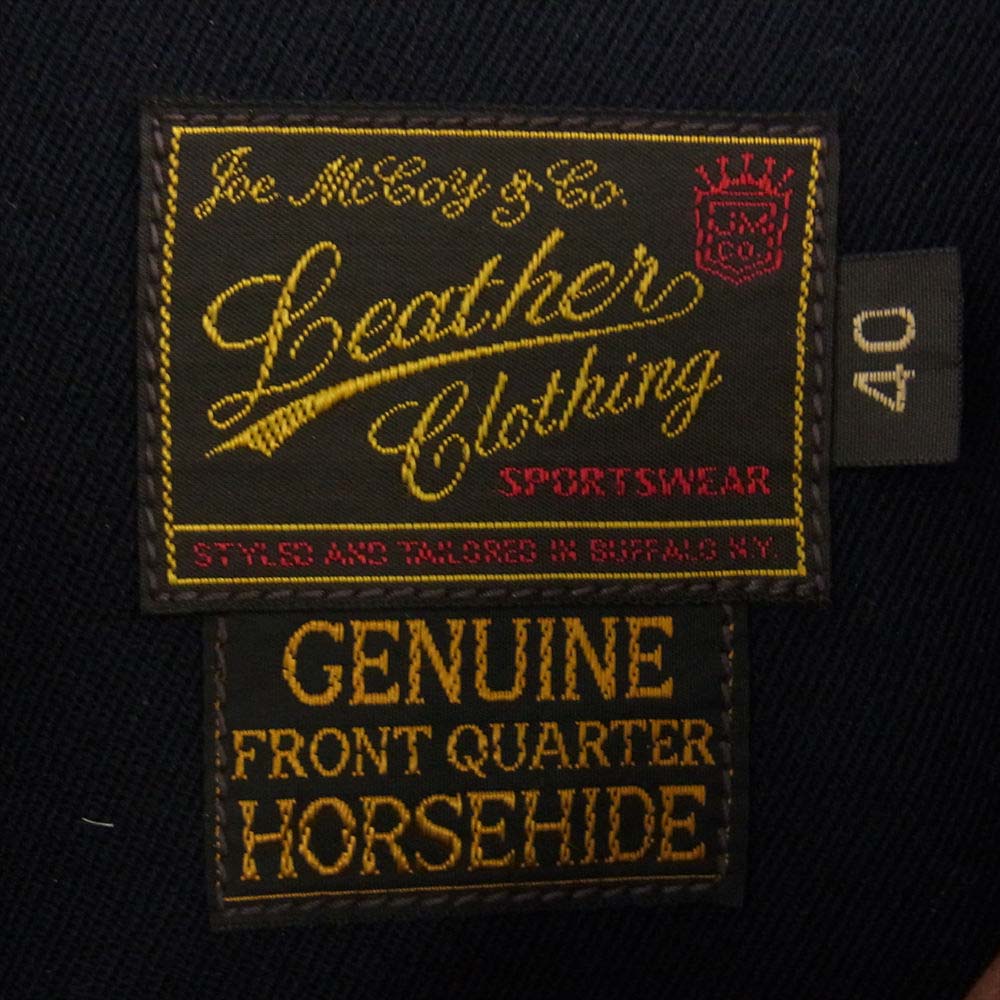 The REAL McCOY'S ザリアルマッコイズ JOE McCOY ジョーマッコイ SPORTS JACKET STEINBECK ホースハイド レザー スポーツ ジャケット ブラウン系 40【中古】