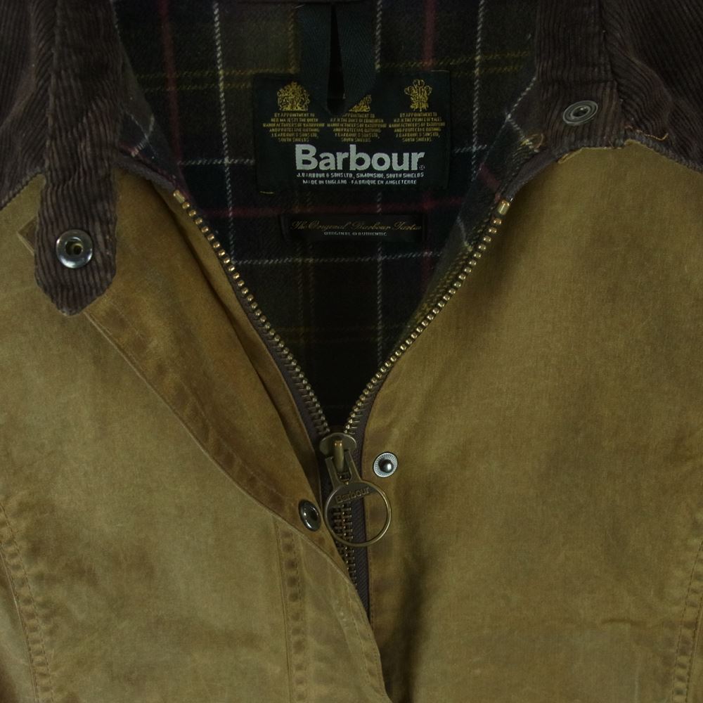 Barbour バブアー 英国製 NEWMARKET JKT UK スリーワラント ニューマーケット オイルド ジャケット カーキ系 ブラウン系 12【中古】
