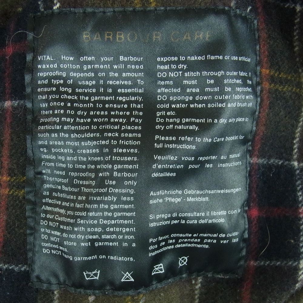 Barbour バブアー 英国製 NEWMARKET JKT UK スリーワラント ニューマーケット オイルド ジャケット カーキ系 ブラウン系 12【中古】