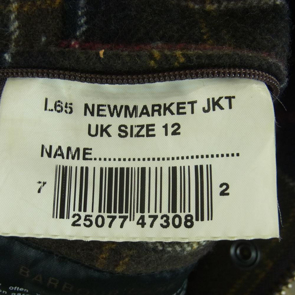Barbour バブアー 英国製 NEWMARKET JKT UK スリーワラント ニューマーケット オイルド ジャケット カーキ系 ブラウン系 12【中古】