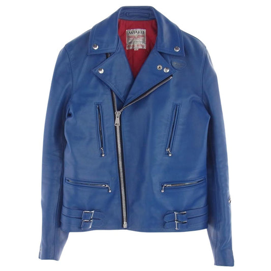 Lewis Leathers ルイスレザー LIGHTNING ライトニング ホースハイド ダブルライダース ジャケット ブルー系 36【中古】