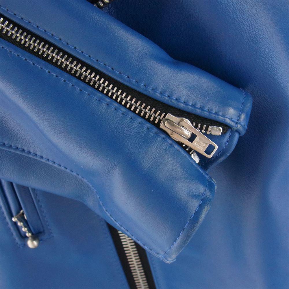 Lewis Leathers ルイスレザー LIGHTNING ライトニング ホースハイド ダブルライダース ジャケット ブルー系 36【中古】