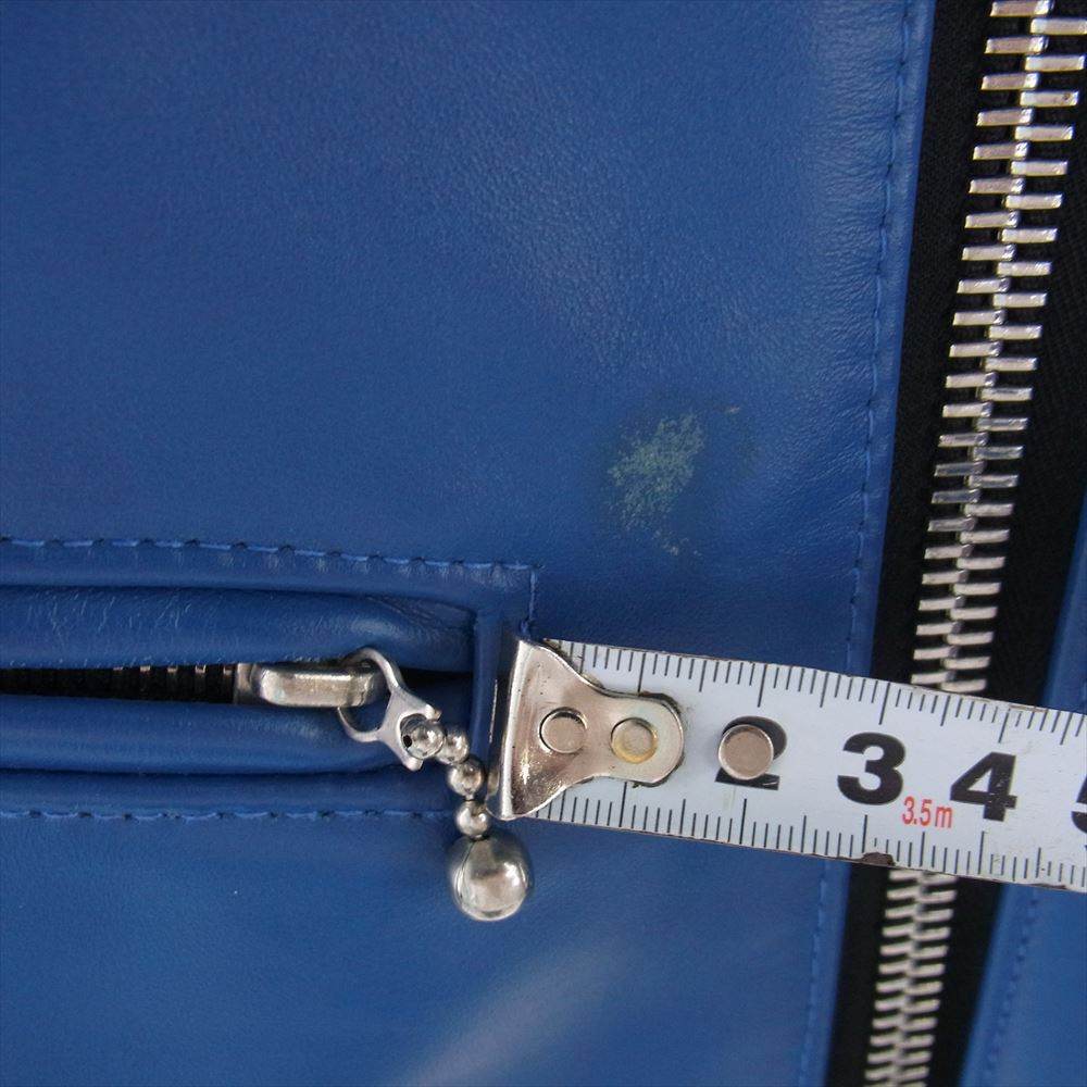 Lewis Leathers ルイスレザー LIGHTNING ライトニング ホースハイド ダブルライダース ジャケット ブルー系 36【中古】