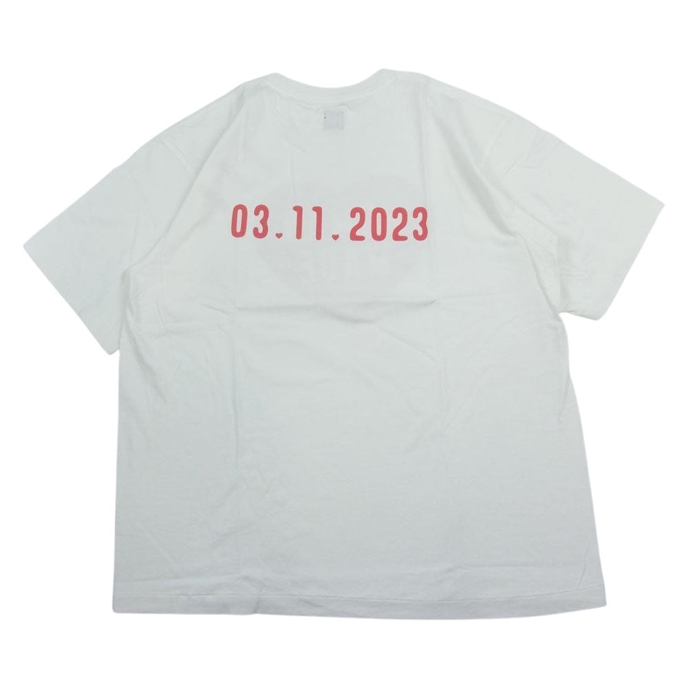HUMAN MADE ヒューマンメイド DAILY S/S T-SHIRT デイリー ハート ロゴ 半袖 Tシャツ ホワイト系 XL【極上美品】【中古】