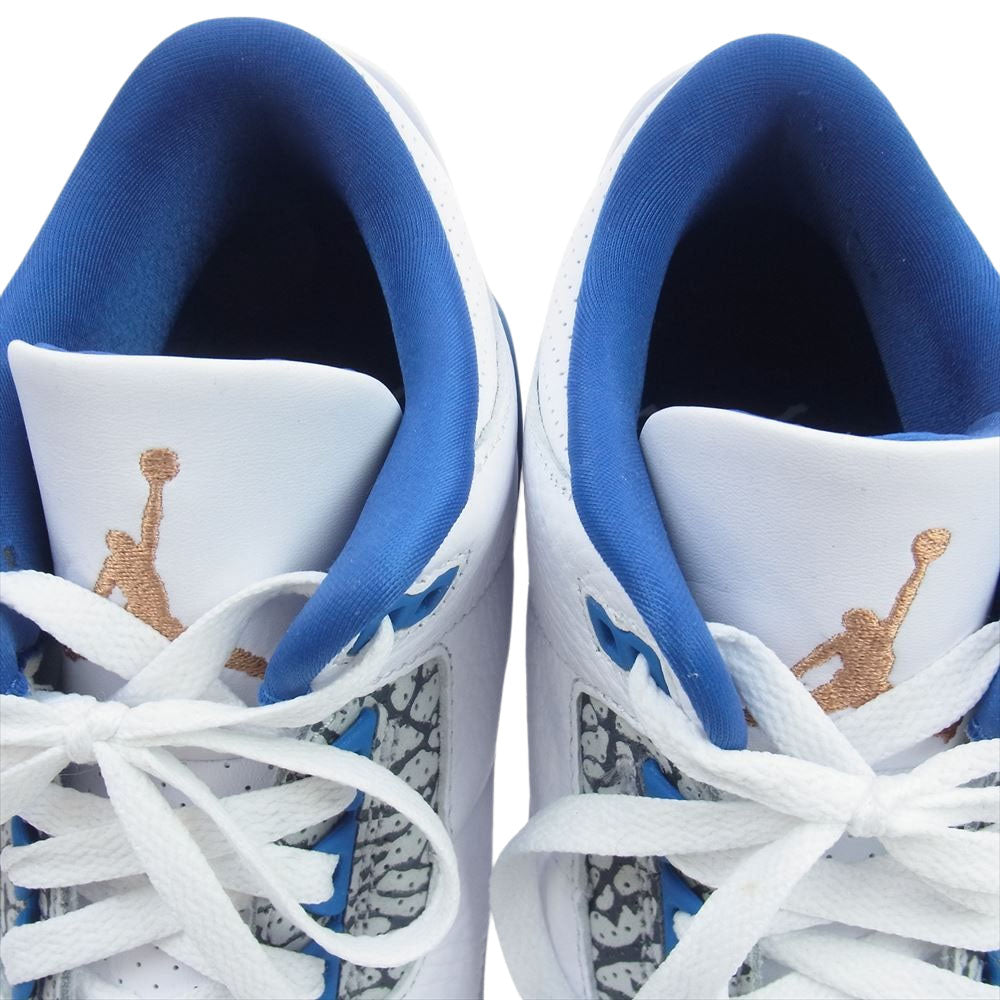 NIKE ナイキ CT8532-148 Air Jordan 3 Retro True Blue and Copper エアジョーダン3 レトロ スニーカー ブルー系 ホワイト系 26.5cm【中古】