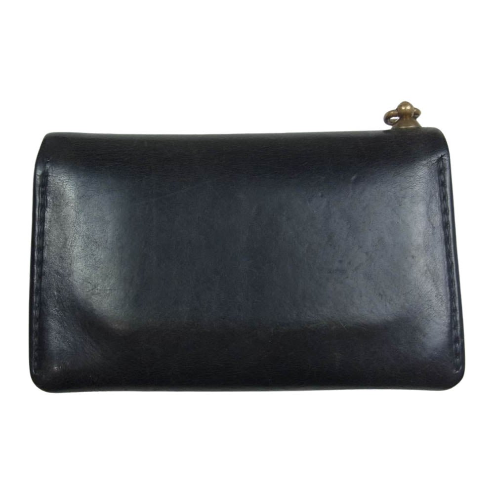 goro's ゴローズ 二つ折り レザー ウォレット 財布 ブラック系【中古