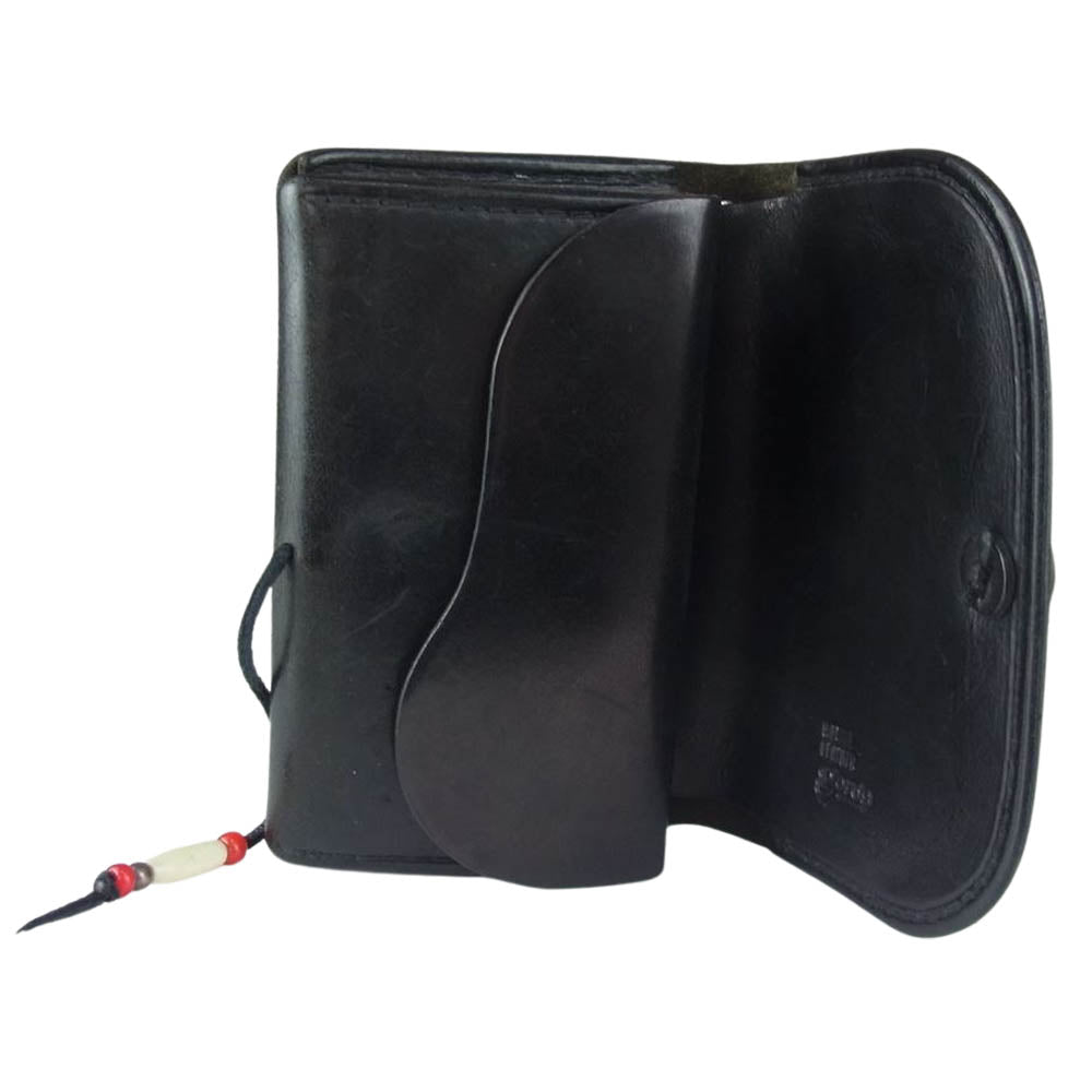 goro's ゴローズ 二つ折り レザー ウォレット 財布 ブラック系【中古