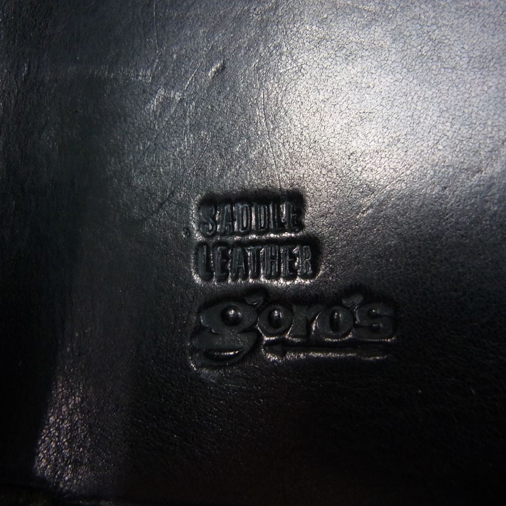 goro's ゴローズ 二つ折り レザー ウォレット 財布 ブラック系【中古