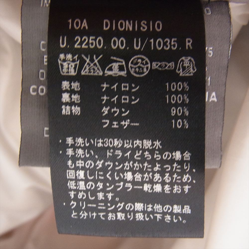 DUVETICA デュベティカ 10AW 10A DIONISIO DIONISIO DOWN JACKET ディオニシオ ダウン ジャケット レッド系 46【中古】