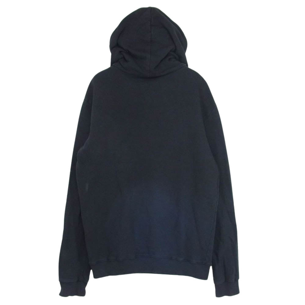 SAINT LAURENT サンローラン 464581 ロゴプリント プルオーバー スウェット フーディー パーカー ブラック系 S【中古】