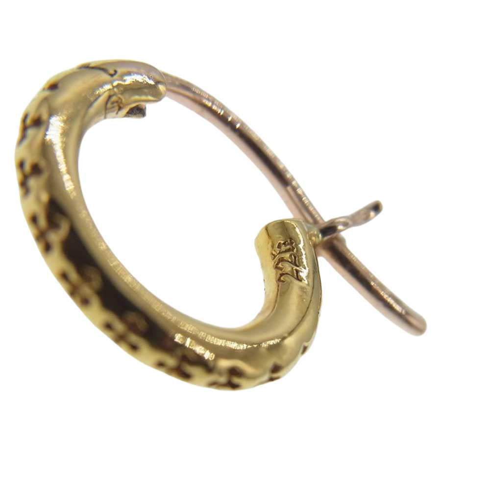 CHROME HEARTS クロムハーツ（原本無） BLACK SYMPHONY ブラックシンフォニー購入証明書付属 22K HOOP TFL SML フープ ピアス ゴールド系【中古】