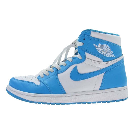 NIKE ナイキ 555088-117 Air Jordan 1 Retro High UNC AJ1 エアジョーダン レトロ ハイ スニーカー ライトブルー系 27.5cm【中古】