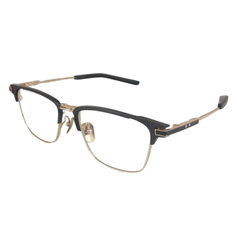 フォーナインズ S02TH col.1001 R5/3 度入り 眼鏡 メガネ フレーム 22K ブラック系 ゴールド系 52□17-142【中古】