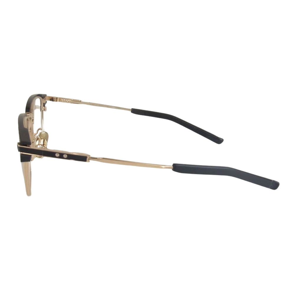 フォーナインズ S02TH col.1001 R5/3 度入り 眼鏡 メガネ フレーム 22K ブラック系 ゴールド系 52□17-142【中古】