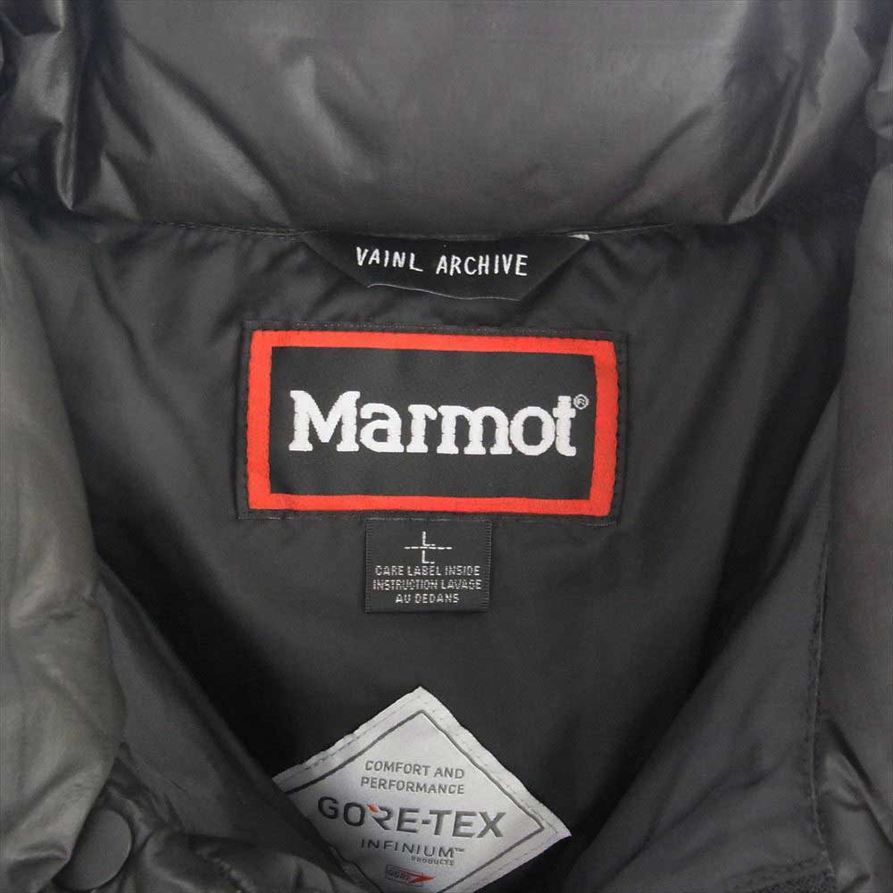 VAINL ARCHIVE ヴァイナルアーカイブ TOMQJL33VA Marmot GORE-TEX Puff Jacket マーモット ゴアテックス パフ ジャケット ブラック系 L【新古品】【未使用】【中古】