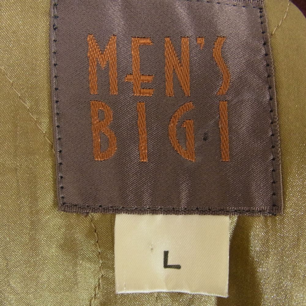 MEN'S BIGI メンズビギ JM-1A63 80s 袖切替 ウール スタジャン バーシティジャケット エンジ系 L【中古】