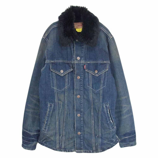 Levi's リーバイス 70807-03 襟ボア 裏地キルティング デニムジャケット インディゴブルー系 L【中古】