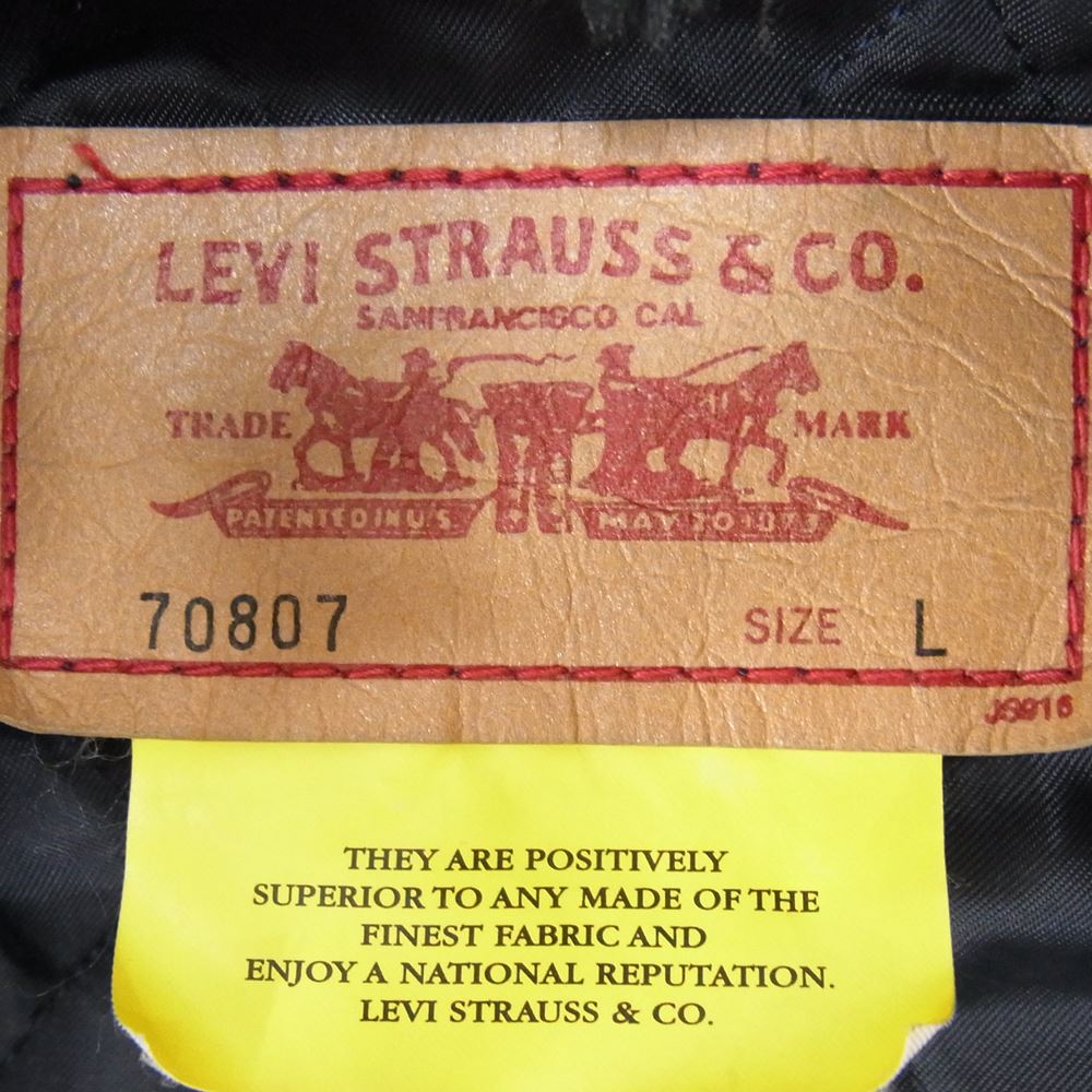 Levi's リーバイス 70807-03 襟ボア 裏地キルティング デニムジャケット インディゴブルー系 L【中古】