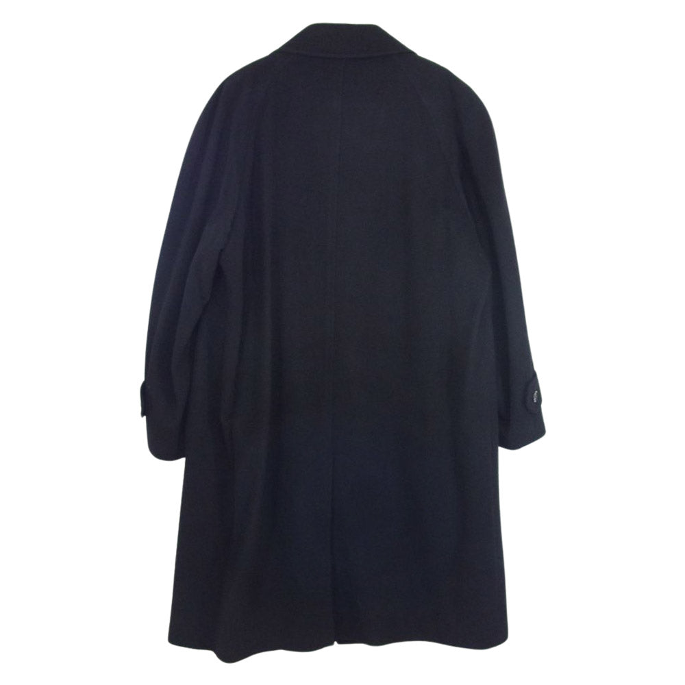Pure Cashmere ピュアカシミヤ100% ステンカラーコート ブラック系 L【美品】【中古】