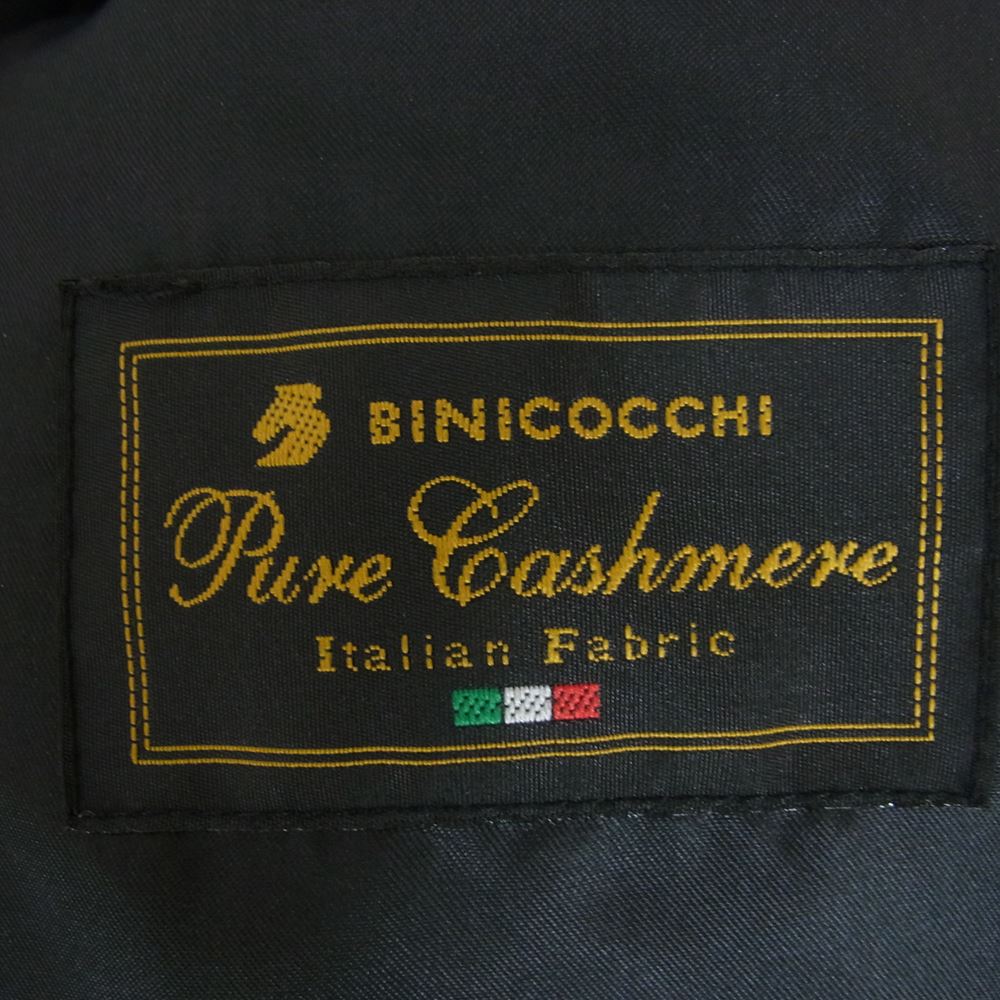Pure Cashmere ピュアカシミヤ100% ステンカラーコート ブラック系 L【美品】【中古】
