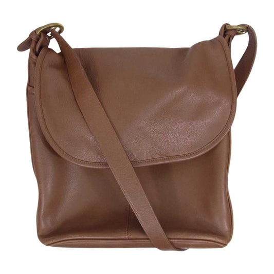 COACH コーチ G4C-4115 USA製 OLD オールドコーチ レザー ショルダーバッグ ブラウン系【中古】