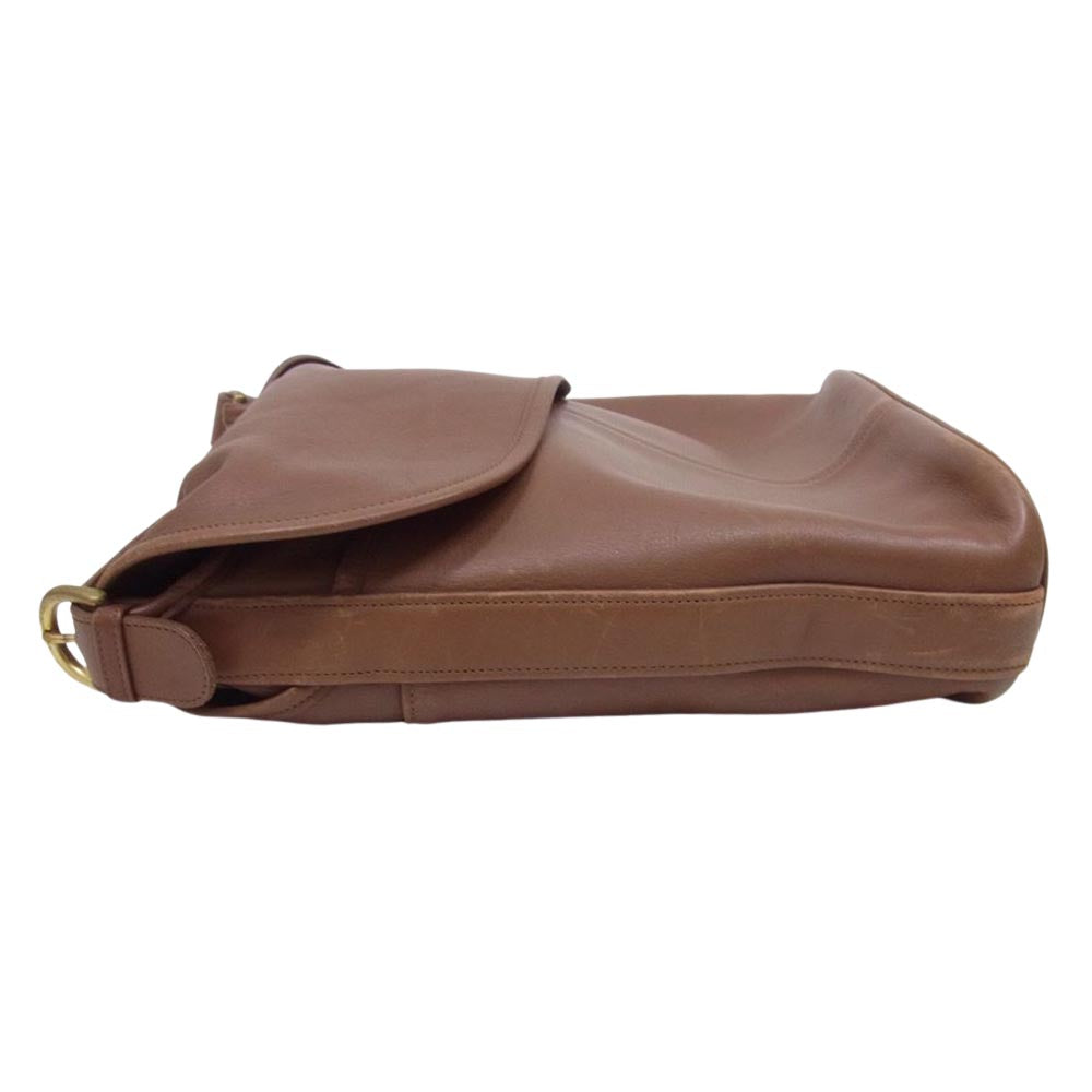 COACH コーチ G4C-4115 USA製 OLD オールドコーチ レザー ショルダーバッグ ブラウン系【中古】
