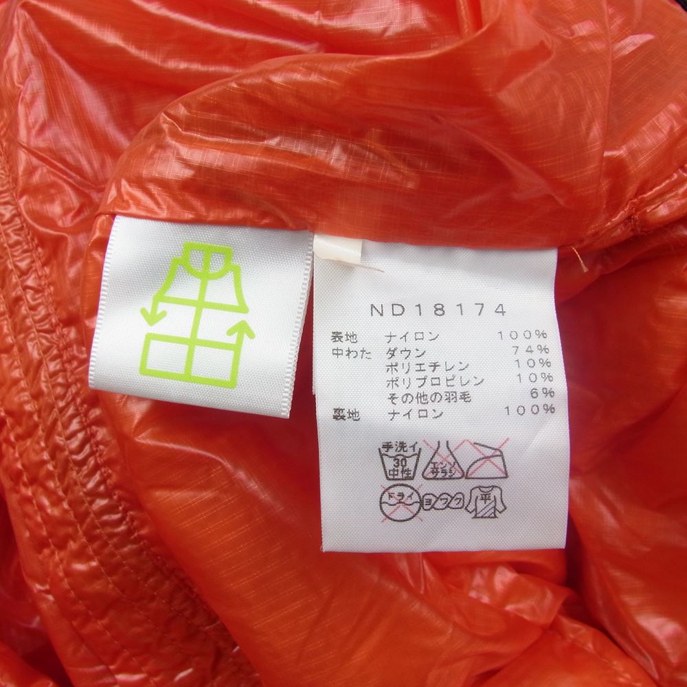 THE NORTH FACE ノースフェイス ND18174 LIGHT HEAT JACKET ライト ヒート ジャケット オレンジ系 L【中古】