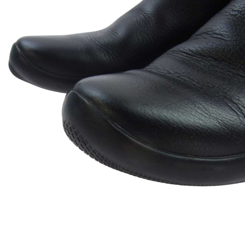 PRADA プラダ 10 4 U 0775 ベルクロ レザー アンクル ブーツ シューズ ブラック系 7.5【中古】