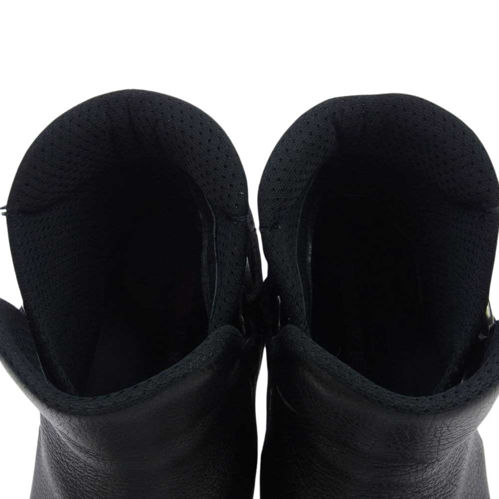 PRADA プラダ 10 4 U 0775 ベルクロ レザー アンクル ブーツ シューズ ブラック系 7.5【中古】
