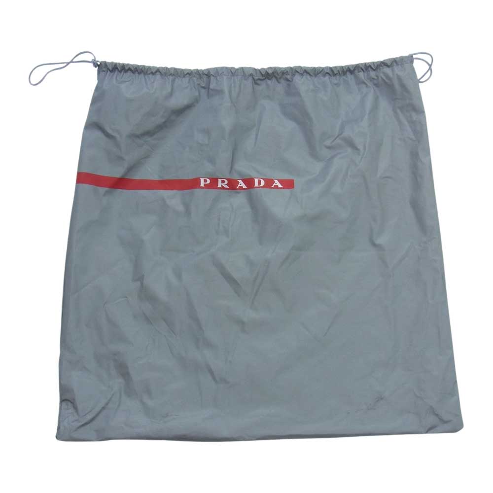 PRADA プラダ 10 4 U 0775 ベルクロ レザー アンクル ブーツ シューズ ブラック系 7.5【中古】
